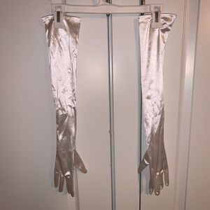 Formal elbow length gloves
